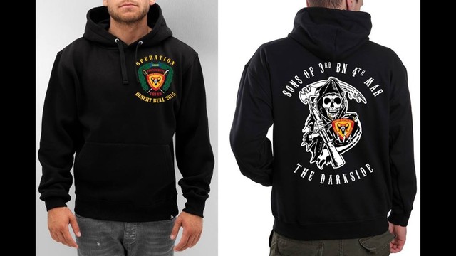 Lima 3rd BN 4th MAR Darkside Hoodie. by Luis Bedoya