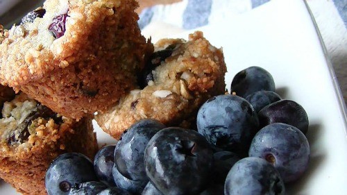 Fresh blueberries grown on a small local, no-spray farm  and pumpkin from another local family farm.