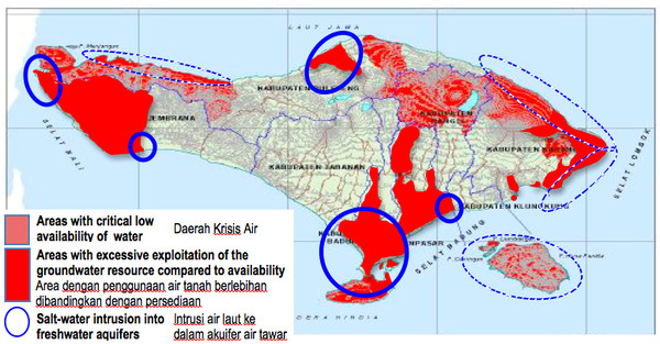 Bali Water Crisis Areas (2012-2015)