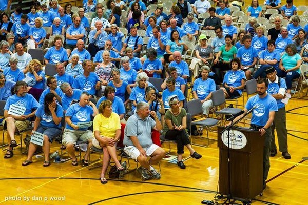 Clear Skies supporters all in blue Clear Skies supporters all in blue